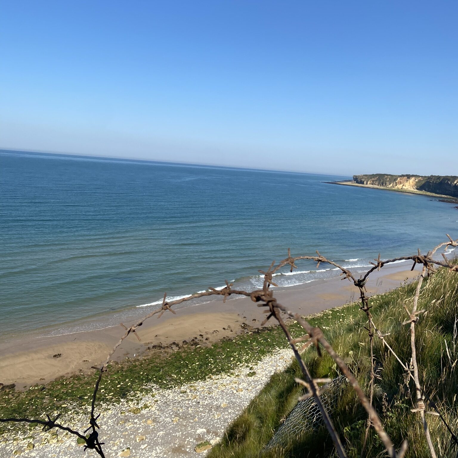 Una veduta di Pointe du Hoc in Normandia Le Spiagge dello sbarco in Normandia