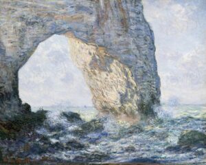 The Manneporte etretat Claude Monet costa alabastro