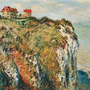 Cliff at Dieppe_Claude Monet costa alabastro